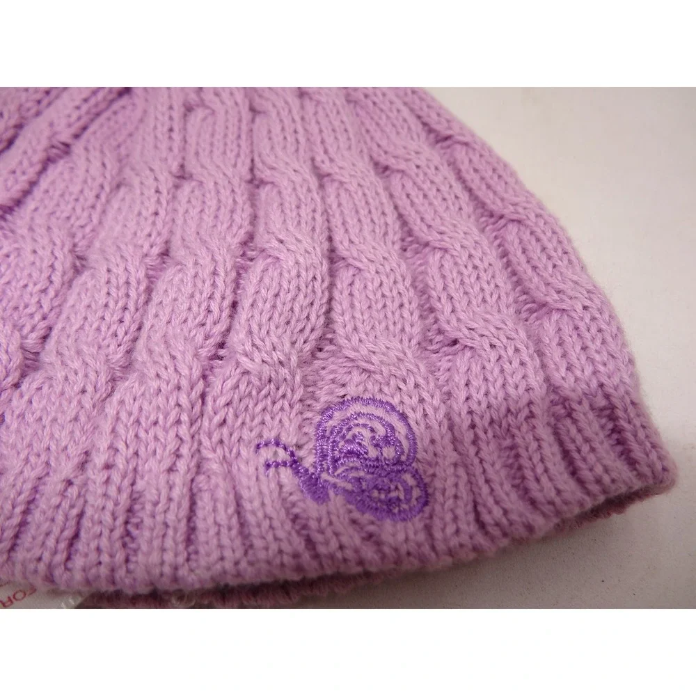 American Girl 2010 Pretty & Plaid Dress Cozy Knit Beret Hat only Lavender Doll